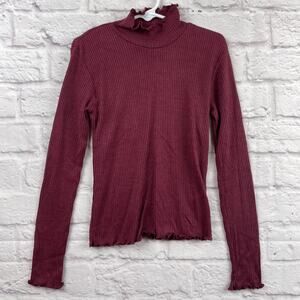 K0072 Art Class Burgundy Ribbed Turtleneck size S (6/6x)